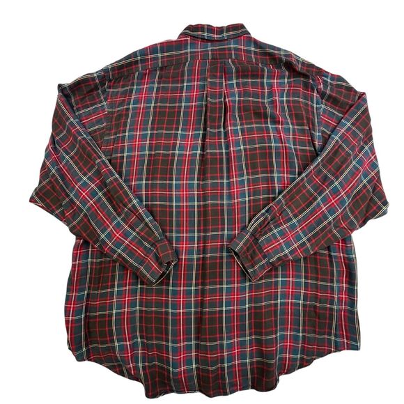 Vintage Polo Ralph Lauren Shirt Mens 2XL XXL Plaid Pockets Designer Preppy - Picture 6 of 10